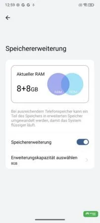 Der Speicher auf dem Outdoor Handy RugOne Xever 8 ist virtuell erweiterbar